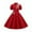 Red, variant on Ruyang Girls Chinese New Year Dress 𝐅loral Embroidery Traditional Dress Fleece Trim Jacket Stand Collar Elegant Skirt Trendy Qipao