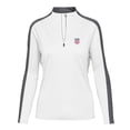 thumbnail image 2 of Women's Levelwear  White USMNT Quarter-Zip Pullover Top, 2 of 3