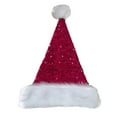 thumbnail image 4 of Rotm Christmas Elf Hat Christmas Knitted Santa Hats Elf Hat Crochet Christmas Beanie Xmas Party Caps for Adults Women Men Hot Pink,One Size, 4 of 4