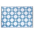 thumbnail image 3 of CC Home Furnishings 48" x 72" Blue and White Lattice Pattern Outdoor Patio Rectangular Area Throw, 3 of 6