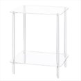thumbnail image 1 of Mesa de Centro de Acrílico Mesa Auxiliar Cuadrada Mesa Decorativa Sofá Mesita de Noche Mesa Auxiliar de Té Transparente de Doble para Habitación, 1 of 5