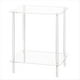 thumbnail image 1 of Mesa de Centro de Acrílico Mesa Auxiliar Cuadrada Mesa Decorativa Sofá Mesita de Noche Mesa Auxiliar de Té Transparente de Doble para Habitación, 1 of 5