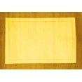 thumbnail image 1 of Ahgly Company Indoor Rectangle Solid Yellow Modern Area Rugs, 2' x 4', 1 of 4