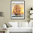 thumbnail image 4 of 3X 5D Diamond Embroidery Boat Landscape Handmade Landscape Needlework Home Decoration, 4 of 9