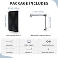 thumbnail image 6 of 13  Rain Shower  with Extension Arm, Luxury Rainfall Showerhead, 16 Inch  Adjustable Arm Extender with Lock Joints, 6 of 6