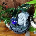 thumbnail image 3 of Fuente de cascada de de Buda, meditación Fengshui, decoración interior rejante, cascada pa , oficina, decoración del dormitorio Baoblaze Fuente de la mesa, 3 of 8
