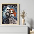 thumbnail image 2 of (11CTACC-4843__C__40X50) Hilo algodón ecológico bordado 11CT 3 hebras impresión 40*50cm Kit serie personajes punto cruz Skull Jack y Sally, 2 of 9