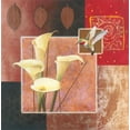 thumbnail image 2 of Unknown 15x15 Gold Ornate Wood Framed with Double Matting Museum Art Print Titled - Calla Lily with Hummingbird, 2 of 4