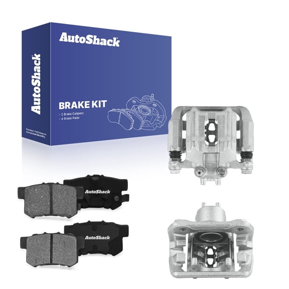 AutoShack Rear Brake Calipers & Premium Ceramic Brake Pads for Honda & Acura, CR-V 2007-2011 RDX 2010-2012 Accord Crosstour 2010-2011, FWD AWD 4WD L4 2.3L 2.4L V6 3.5L