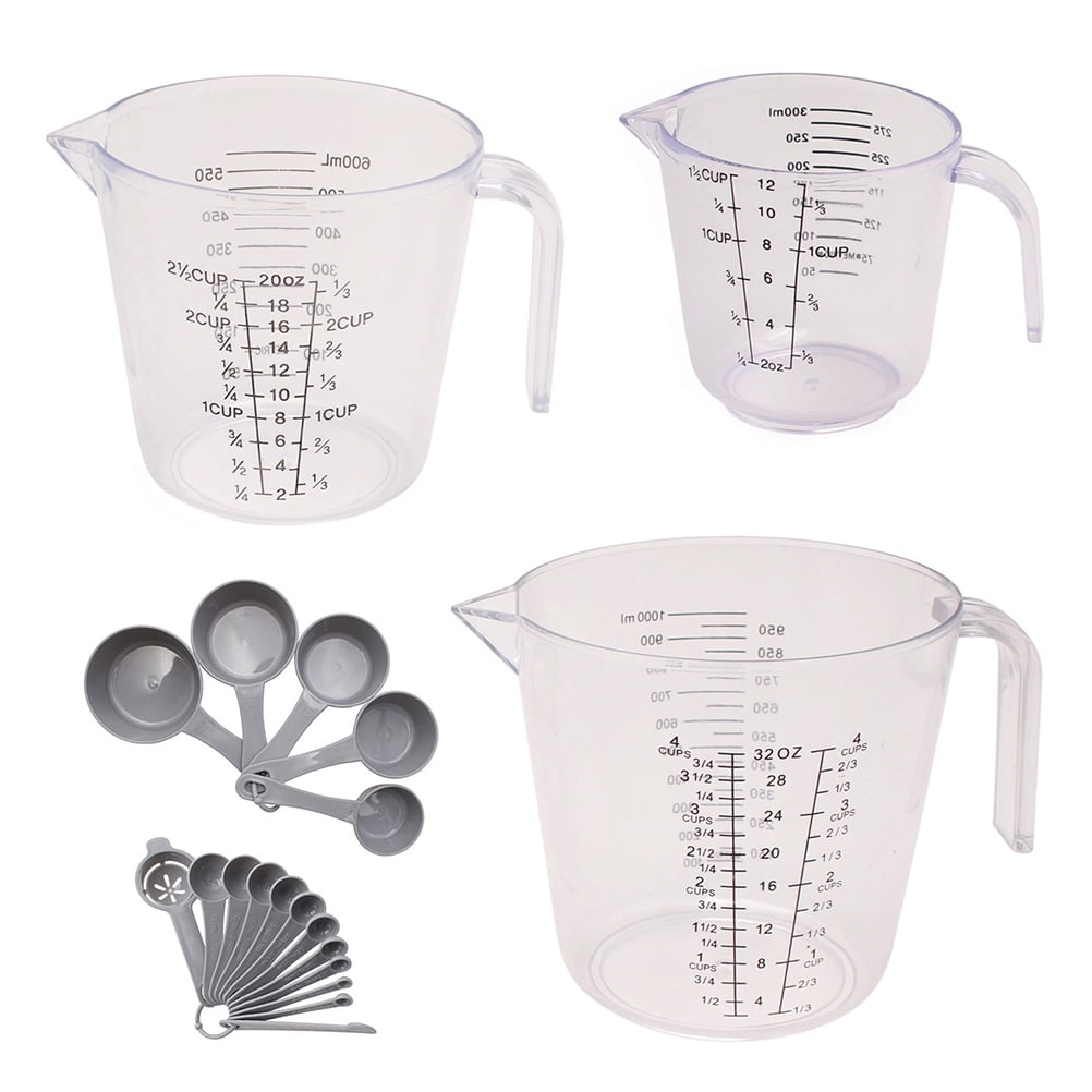 2 Count Liquid Kitchen Graduated Measuring Cup Cups Home Use