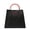 black, variant on Genuine Cowhide Leather Ring Handle Tote Bag, Women's Top-handle Shoulder Bag, Work Travel Handbag