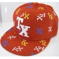 thumbnail image 2 of Texas Men's Fitted Flat Brim Baseball Caps (TX All Over Black, Large), 2 of 4