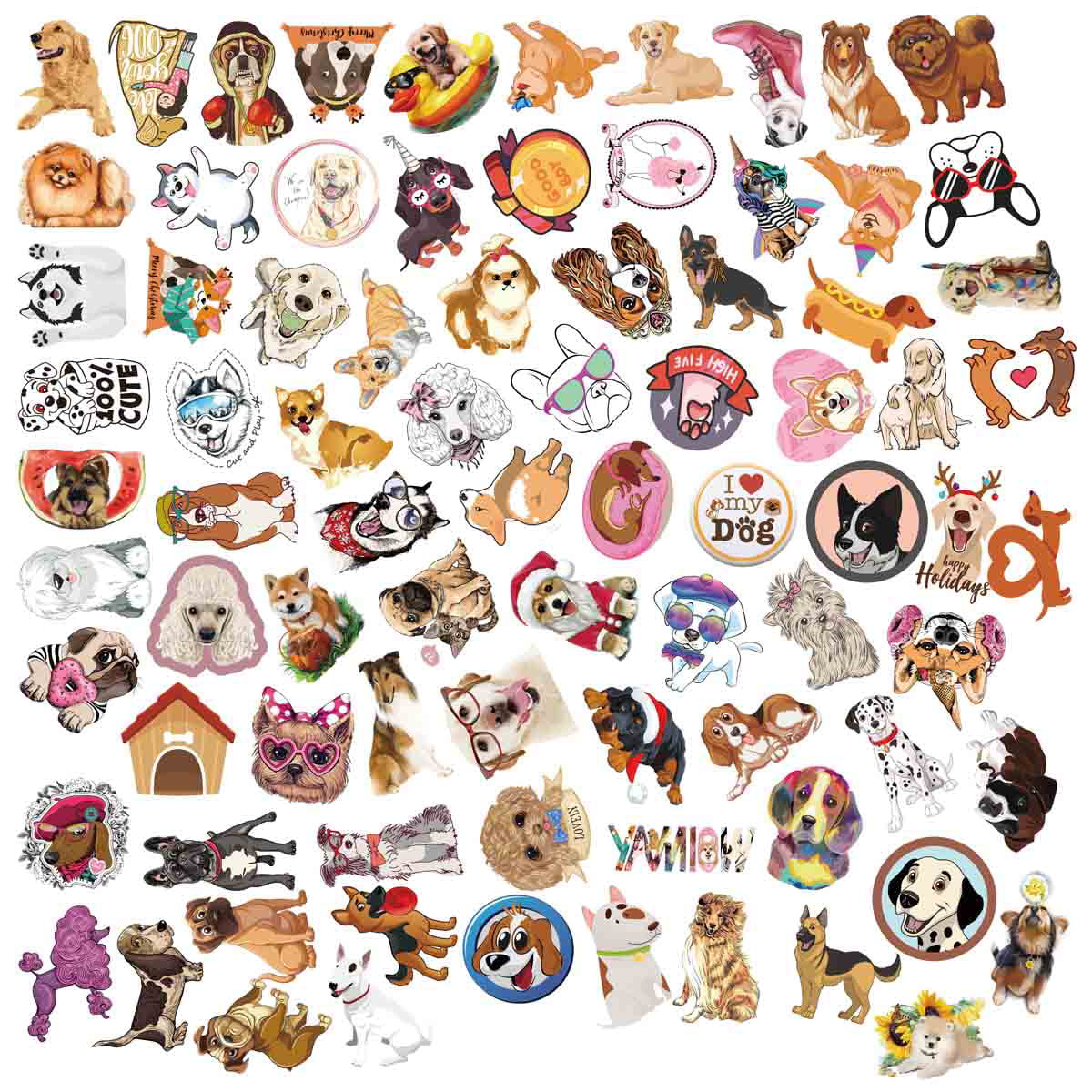 Hotsale Lovely Cartoon Cute Dog Stickers For Kids Toys Waterproof Sticker  For Notebook Skateboard Laptop Luggage Car Decals From Autoparts2006, $2.22