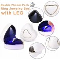 thumbnail image 2 of Heart Shaped Engagement Ring Box, Led Ring Box, Jewelry Box, Wedding Ring Box, Proposal, White, 2 of 4