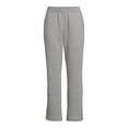 thumbnail image 4 of Time & Tru Women's Fleece Straight Leg Pants with Pockets, 4 of 5