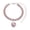 Pink L, variant on Crystal Gem Pet Collar Necklace Stone Material Adjustable Buckle Comfort Decorative Collar Diamonds for Cats Small Medium Dogs Daily Party Wear 7.87-11.81in Pink M