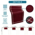 thumbnail image 7 of Table Runner Dresser Scarves 70 Inch Long, Minimalist Art Burgundy Red Color Linen Dining Table Runners Solid Pure Dark Maroon Tabletop Scarf for Wedding Holiday Party Kitchen, 7 of 7