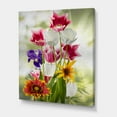 thumbnail image 3 of Designart ' Vibrant Purple Red and Yellow Wildflowers ' Traditional Canvas Wall Art Print, 3 of 4
