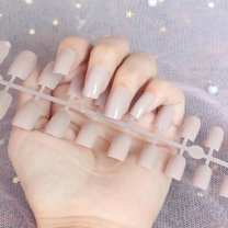 SDOHIG Press on Nails, Fake Nails, Reusable Artificial Nails, Long Nails Fake Nail Patch Rectangular Color Nail Art 24PC