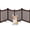 Espresso, variant on Yaheetech 24"H 4-Panel Freestanding Foldable Wooden Pet Gate with Support Feet, Espresso