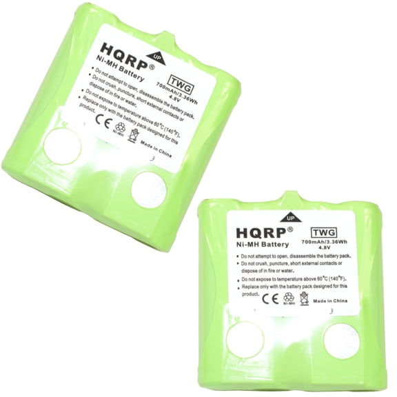 HQRP TWO Batteries for Cobra FRS80, FRS85, PR1050-WX, PR1100-WX, PR135, PR240, PR945