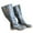 Gray, variant on Fesfesfes Riding Boots For Women Fashion Large Size Long Tube Zipper Low Heeled Shoes Pointed Knight US:7.5(40)