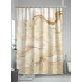 thumbnail image 5 of Fsddascl Beige Marble Shower Curtain Set - 36" x 78" Washable Bathtub Curtain with 12 Hooks, Chic Neutral Minimalist Fluid Aesthetic Waterproof Fabric Stall Shower Curtains for Bathroom/Bathtub, 5 of 6