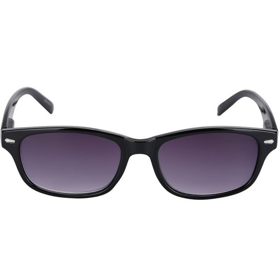 "The Intellect" Full Outdoor Reading Sunglasses NOT Bifocals - Hard Case/Cleaning Cloth Included - Black - 2.75