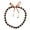 Brown, variant on Resin Nut Necklace Good Luck Symbol Kukui Nut Lei Necklace with Ribbon Bow for Graduation Gift