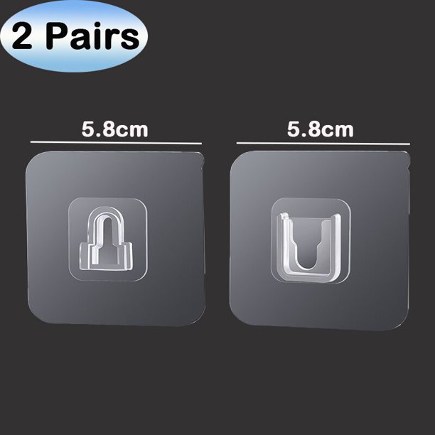 Ganchos adhesivos de pared para cocina y baño, estante de alambre transparente, soporte de pegatinas sin rastro, 5 o 10 unidades