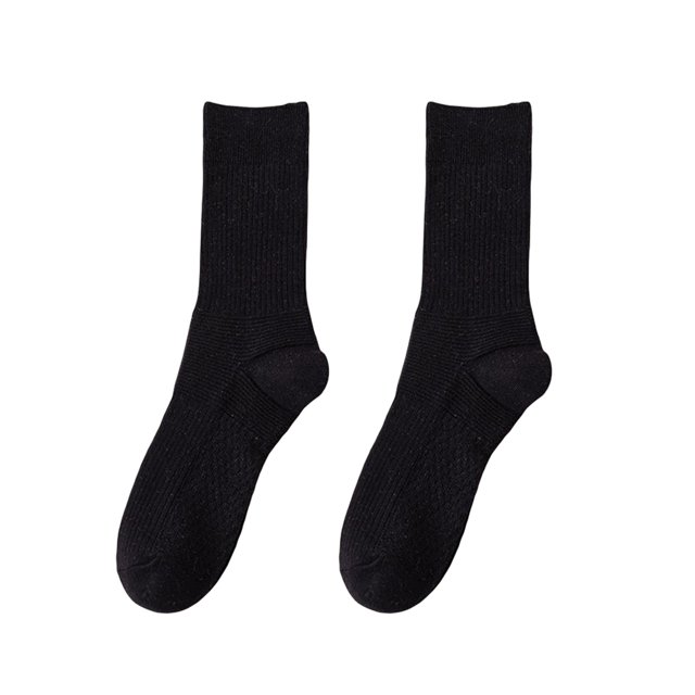 Jumpingount 5 pares de calcetines de otoño algodón de algodón mediano calcetines transpirables calcetines portátiles accesorios de calzado Accesorios de calzado Negro