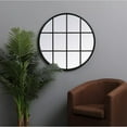 thumbnail image 3 of Metal windowpane mirror 32 inch in in x 32 inch in in Black, 3 of 3