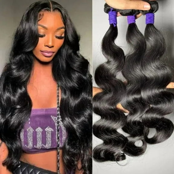 LUVME 3pcs 10 10 10 inches Body Wave 100% Virgin Human Hair Bundles for Women
