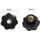 thumbnail image 2 of Perillas de estrella M8, 24 piezas Perilla de sujeción de tuerca de estrella M8 a través de cabeza de estrella para máquina herramienta, negro, 40 mm x M8, 2 of 5