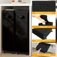 thumbnail image 2 of BGTREND 4pcs 28'' Tall & Slim Laundry Hamper with Lid and Wheels Narrow Laundry Basket Collapsible Dirty Clothes Hamper Portable Laundry Storage Bin Oxford (65L, Black), 2 of 7