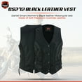 thumbnail image 2 of Daniel Smart XS to 5XL Biker Vest for Women Black Leather Vest with Stylish Side Laces, 2 of 5