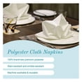thumbnail image 2 of Leading Linens 200 pcs 20"x20" inch Polyester Cloth Napkin - Black - Wedding Linen Restaurant Dinner Wedding Banquet Party - 19 Colors Available, 2 of 5