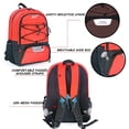 thumbnail image 3 of Wolt | Mochila fútbol juvenil - Bolsa baloncesto, voleibol y fútbol, compart. zapatos y pelota, jóvenes y adultos (Rojo), 3 of 3