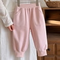 thumbnail image 6 of BLVB Girls Sweatpants Toddler Kids Cotton Joggers Elastic Waist Athletic Pants with Pockets for 1-11Y(Pink,1-2 Years), 6 of 7