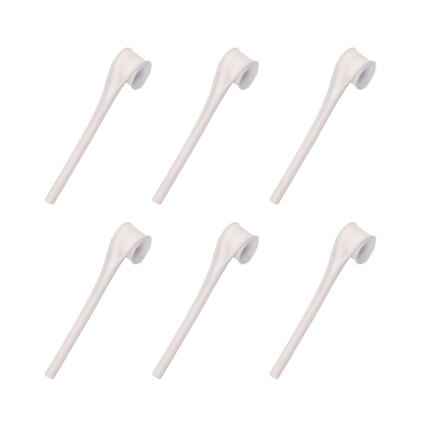 Bearachild 6 pajitas de silicona reutilizables desmontables, tazas para beber suaves, botellas, pajita a presión, bolsillo, Festival, hogar, Bar, Mostrada Blanco