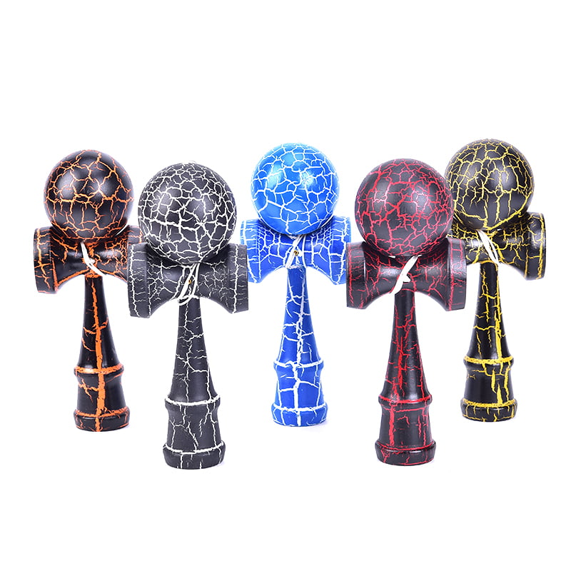 Wooden Kendama Ball Crack Paint Skillful Juggling Ball Toys Japanese Ball ZF 