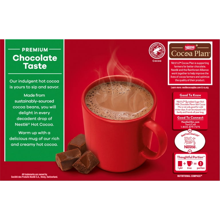 Nestle Hot Cocoa Zero Rich Milk Chocolate Flavored Mix Powder