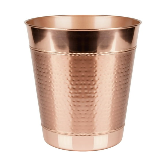 nu steel Hudson Copper Decorative Stainless Steel Small Trash Can Wastebasket, Garbage Container Bin for Bathrooms, Powder Rooms, Kitchens, Home Offices - copper (HSC8H)