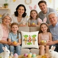 thumbnail image 6 of PONPRNGY Easter Throw Pillow Covers 17x17 1Pc Soft Spring Easter Pillow Covers Easter Bunny Egg Flower Carrot Cushion Covers Pillow Cases for Home Outdoor Sofa Couch Decoration, 6 of 6