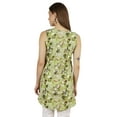 thumbnail image 5 of Moomaya Sleeveless Printed Cotton Tunic V-neck Summer Long Top Casual Blouse For Women, 5 of 6