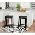 thumbnail image 5 of Linon Cessford 26" Backless Indoor Counter Stool, Black with Black Faux Leather, Includes 1 Stool, 5 of 13