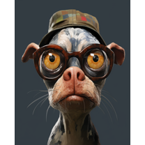 Paint by Number DIY Paint by Numbers Kit for Kids & Adults Beginner DIY Acrylic Painting Kits, 16x20 inch Christmas gifts（Dog）