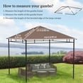 thumbnail image 2 of CoSoTower 10' x 10' Square Gazebo Canopy Replacement UV Protected Top Cover Sun Shade Coffee, 2 of 7