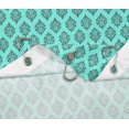 thumbnail image 5 of S4Sassy Green Stencil Damask Printed Bathroom Curtain Waterproof Shower Drapes-60 x 75 Inch, 5 of 6