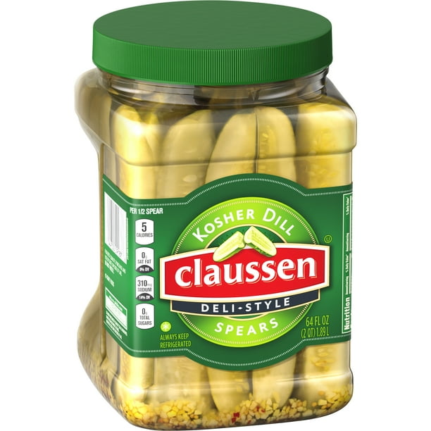 Claussen DeliStyle Kosher Dill Pickle Spears, 64 fl oz Jar
